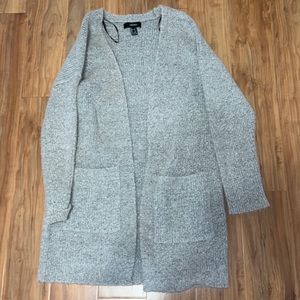 Comfortable Long Cardigan - Grey.